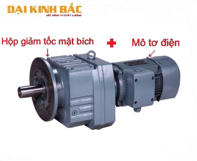cấu tạo mô tơ giảm tốc mặt bích